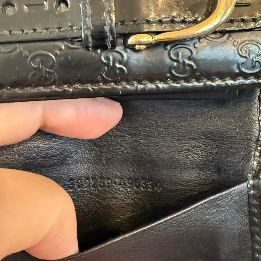 GUCCI Black Patent Leather Micro Guccisima Six Key Holder / Case EUC 🖤